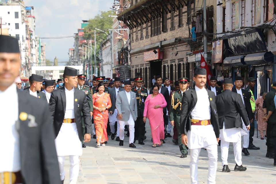 भीआईपीलाई पैदलको अभ्यास