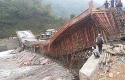 गुल्मीको बडिगाड खोलामा तेस्रो पटक पुल निर्माण सुरु
