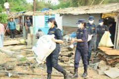 थापाथलीको सुकुम्बासी बस्ती खाली गरियो