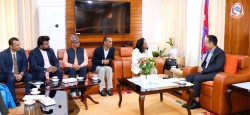 एआईबीडीको साधारण सभा सफल पार्ने बारेमा सञ्चारमन्त्री तिमिल्सिनासँग छलफल