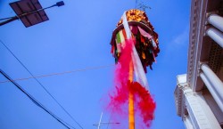वसन्तपुरमा चीर ठड्याइएसँगै होलीको सुरुवात