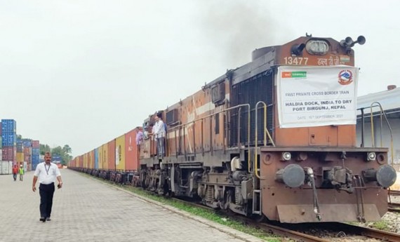 निजी क्षेत्रको कार्गो रेल पहिलो पटक नेपालमा