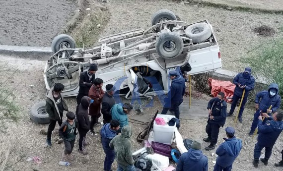 निर्वाचन सामाग्री बोकेको जिप दुर्घटना, ६ जना घाइते