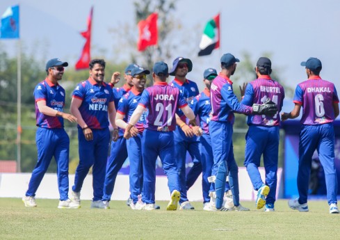 त्रिदेशीय टी–ट्वान्टी क्रिकेट: नेपाल ६ विकेटले विजयी