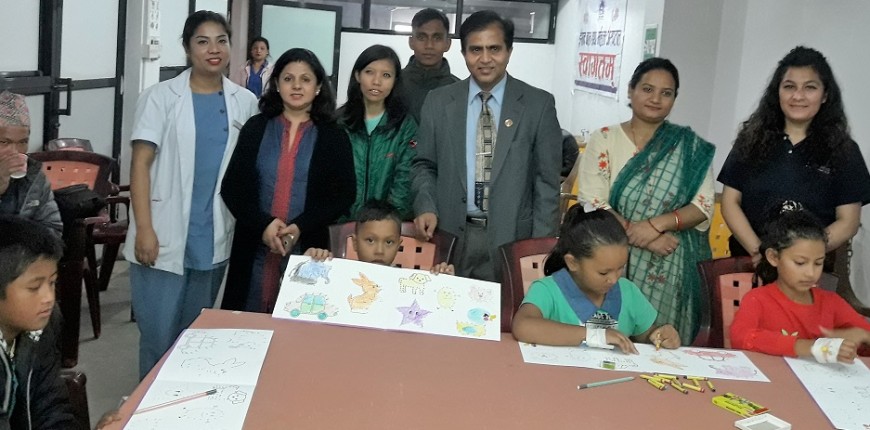 बाल अधिकार दिवसका अवसरमा इशान अस्पतालमा चित्रकला प्रतियोगिता