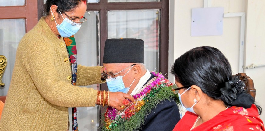 प्रधानमन्त्री केपी शर्मा ओलीको भाइटीका