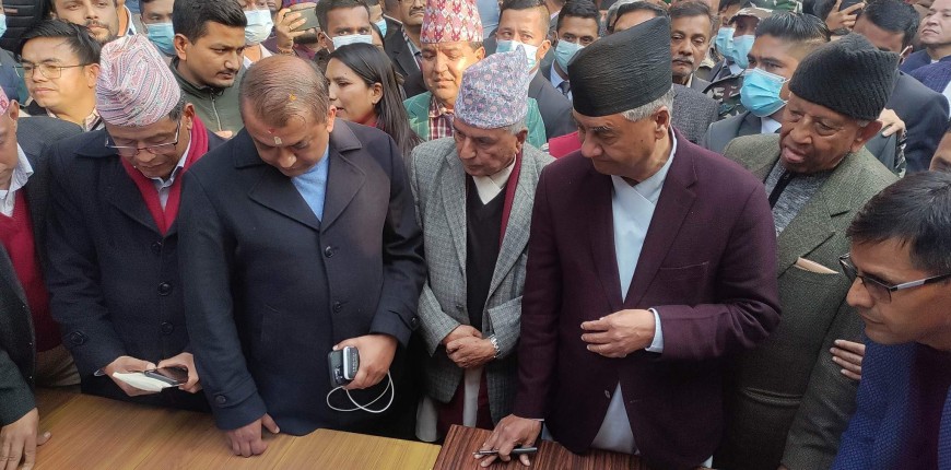 का‌ंग्रेस संसदीय दलको नेतामा देउवा र थापा उम्मेदवार