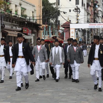 भीआईपीलाई पैदलको अभ्यास
