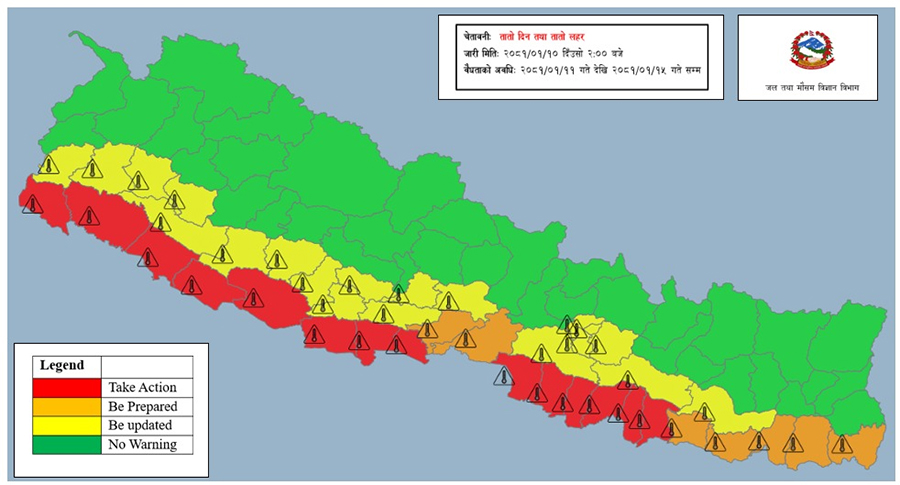 तराई-मधेसमा केही दिन तातो हावा चल्ने