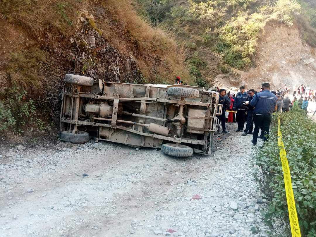 बागलुङको ढोरपाटनमा जिप दुर्घटना २ जनाको मृत्यु